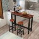 Set Mobilier de bar, BD01-BROWN, 3 piese, masa cu scaun, 100 x 40 x 100, maro