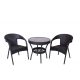 Set de mobilier de grădină rattan 3 piese maro închis GRD03-DB