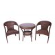 Set de mobilier de grădină rattan 3 piese maro deschis GRD03-LB