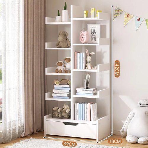 BeComfort bibliotecă 39x18x142cm alb KH05-1